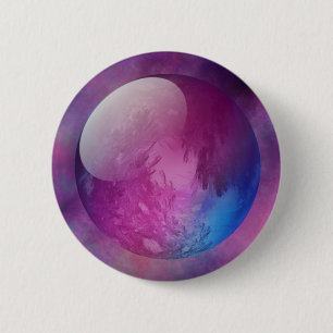 Macaron Rond 5 Cm Quelque part dans le bouton Espace extra-atmosphér