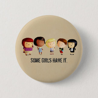 Macaron Rond 5 Cm Quelques filles de culture secondaire