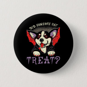 Macaron Rond 5 Cm Quelqu'un a dit friandise - Chien vampire chauve-s