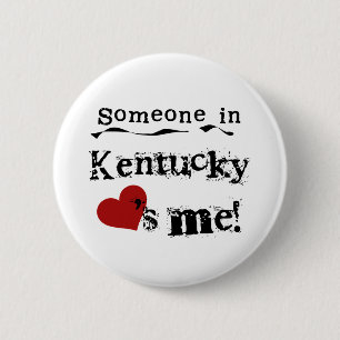 Macaron Rond 5 Cm Quelqu'un au Kentucky m'aime