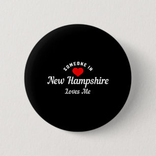 Macaron Rond 5 Cm Quelqu'un au New Hampshire m'aime drôle mignon