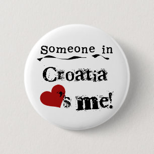 Macaron Rond 5 Cm Quelqu'un en Croatie m'aime