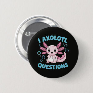 Macaron Rond 5 Cm Questions sur l'Axolotl