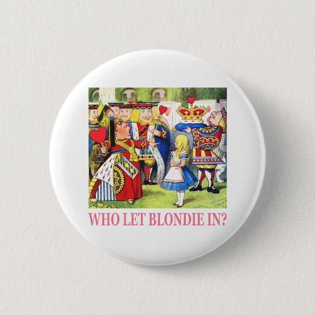 Macaron Rond 5 Cm Qui A Laissé Blondie entrer ? (Devant)