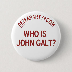 Macaron Rond 5 Cm Qui est bouton de thé de John Galt