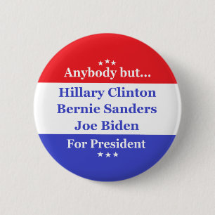 Macaron Rond 5 Cm Quiconque mais Hillary, biden, des ponceuses