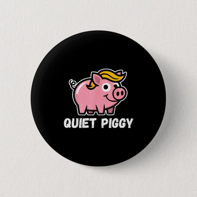 Macaron Rond 5 Cm Quiet Ggy Snarky Litical G Joke Design  (Devant)