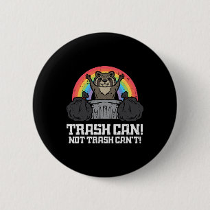 Macaron Rond 5 Cm Raccoon Trash Ne Peut Pas Cant Funny Street Cat Ho