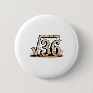 Macaron Rond 5 Cm Racine Carrée 67 Mème 6 7 Gen Alpha Halloween Six