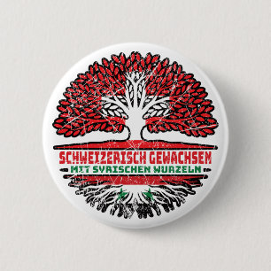 Macaron Rond 5 Cm Racines syriennes de l'arbre suisse