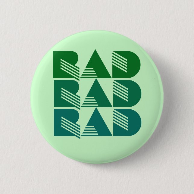 Macaron Rond 5 Cm RAD des années 80 (Devant)