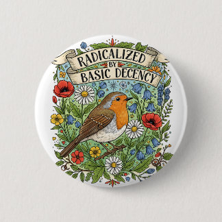 Macaron Rond 5 Cm Radicalized by Basic Decency Aesthetic Art Bird