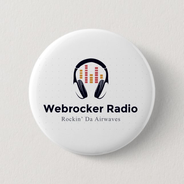 Macaron Rond 5 Cm Radio Webrocker (Devant)