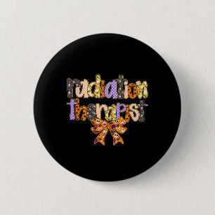 Macaron Rond 5 Cm Radiothérapeute Halloween Coquette Citrouille Rad