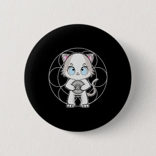 Macaron Rond 5 Cm Ragdoll Chat Anime Kitten Dyslexie Sensibilisation