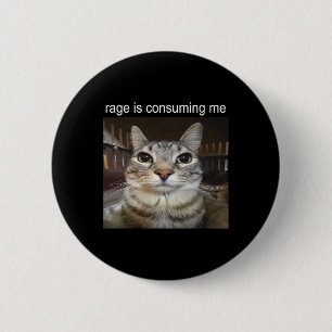 Macaron Rond 5 Cm Rage Me Consume Silly Staring Cat Meme