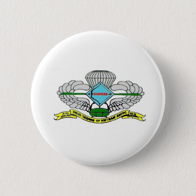 MACARON ROND 5 CM RAIDERS DELTA (Devant)