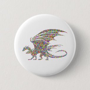 Macaron Rond 5 Cm Rainbow Dragon Tribal Tattoo Idée