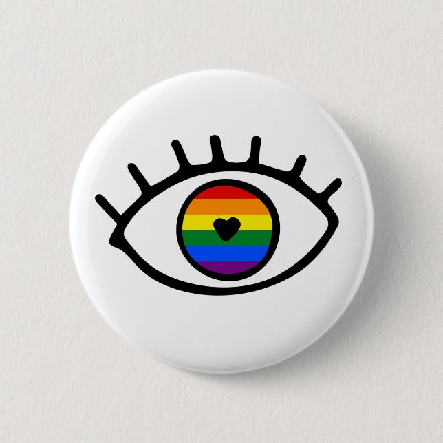 Macaron Rond 5 Cm Rainbow eye (Devant)
