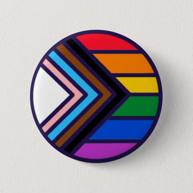 Macaron Rond 5 Cm Rainbow Pride Flag LGBTQ+ (Devant)