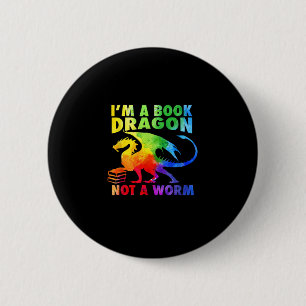 Macaron Rond 5 Cm Rainbows Je suis un livre Dragons Pas un ver LGBT 