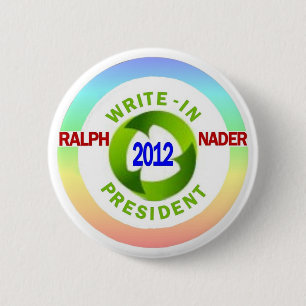 Macaron Rond 5 Cm Ralph Nader inséré pour le président 2012