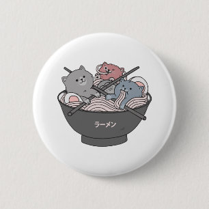 Macaron Rond 5 Cm Ramen Chat Kawaii