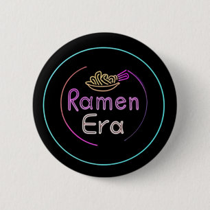 Macaron Rond 5 Cm RAMEN ERA, cuisine japonaise, STYLE NEON