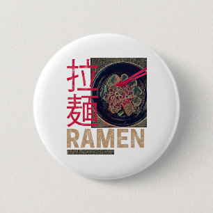 Macaron Rond 5 Cm Ramen japonais nouille Anime Vintage