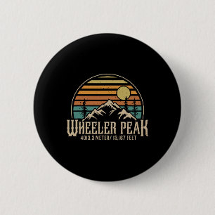 Macaron Rond 5 Cm Randonnée au Nouveau-Mexique Montagne Wheeler Peak