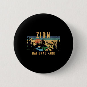 Macaron Rond 5 Cm Randonnée dans le désert du parc national de Zion