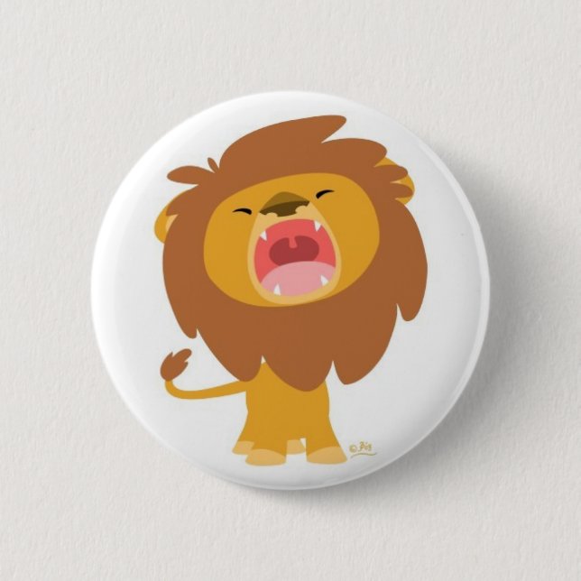 Macaron Rond 5 Cm raorrr im un lion : D (Devant)