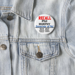 Macaron Rond 5 Cm Rappeler le Gouverneur NJ Murphy (Modifier pour n'