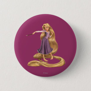 Macaron Rond 5 Cm Rapunzel avec pinceau 2