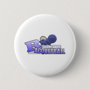 Macaron Rond 5 Cm Raquetball mon sport !