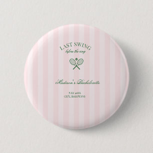 Macaron Rond 5 Cm Raquettes de tennis vertes douche de mariée rayée 