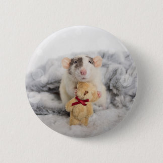 Macaron Rond 5 Cm Rat avec le bouton Teddy Bear