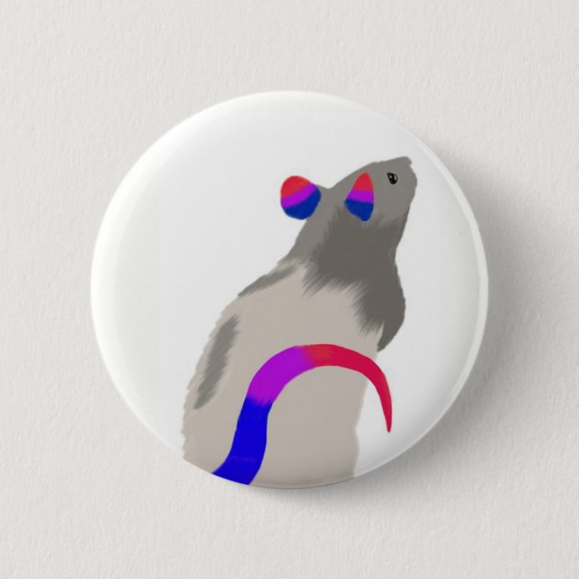 Macaron Rond 5 Cm Rat bisexuel (Devant)