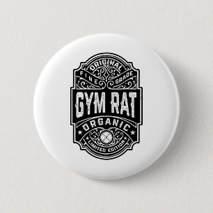 Macaron Rond 5 Cm Rat de gym Étiquette de whisky vintage Bodybuildin