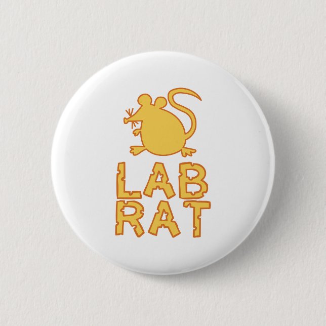 Macaron Rond 5 Cm Rat de laboratoire de fromage (Devant)
