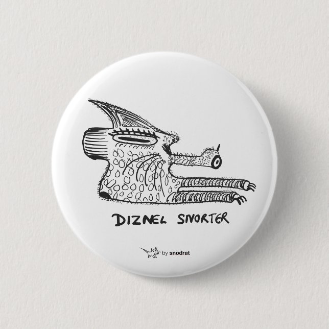 Macaron Rond 5 Cm Rat de Snod : Snorter de Diznel (Devant)