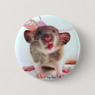 Macaron Rond 5 Cm Rat idiot de Flutterby
