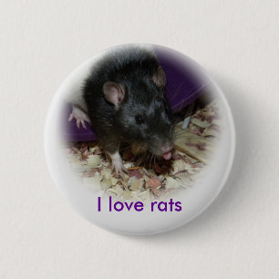 Macaron Rond 5 Cm Rat mignon collant sa goupille de langue