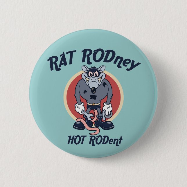 Macaron Rond 5 Cm Rat Rodney (Devant)