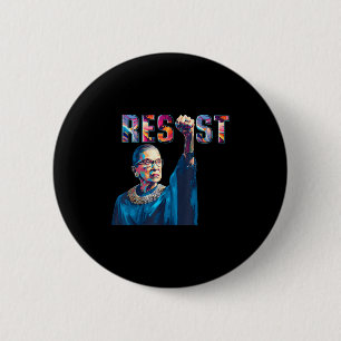 Macaron Rond 5 Cm Rbg Résiste À La Citation Féministe Drôle