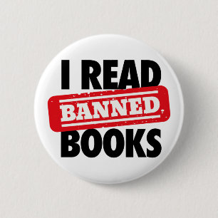 Macaron Rond 5 Cm Read Banned Books Button