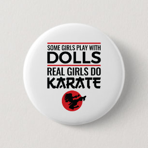 Macaron Rond 5 Cm Real Girls Do Karate Cute Women Martial Arts