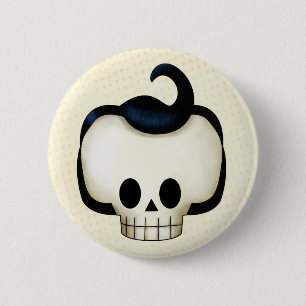 Macaron Rond 5 Cm Rebel Skull