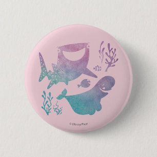 Macaron Rond 5 Cm Recherche de l'aquarelle Dory