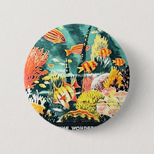 Macaron Rond 5 Cm Récif coralien de grande barrière